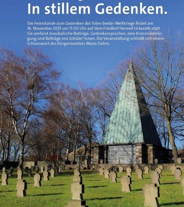 16.11. Feierstunde zum Volkstrauertag